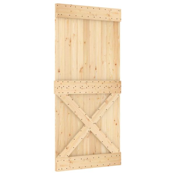 Преплъзваща се врата 95 x 210 cm Естествено и черно