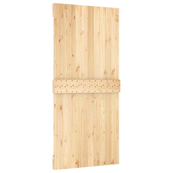 Преплъзваща се врата 95 x 210 cm Естествено и черно