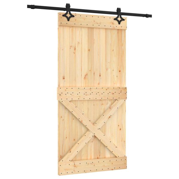 Преплъзваща се врата 100 x 210 cm Естествено и черно