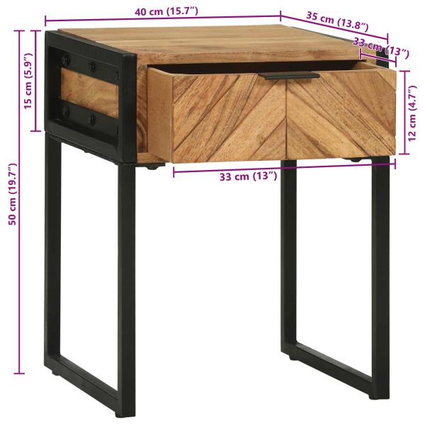 Нощно шкафче Кафяво 40 x 35 x 50 см