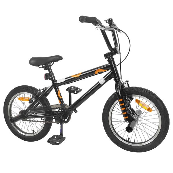 BMX Велосипед 16 инча за 5-8 години Черно