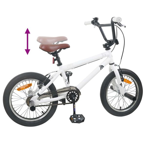 BMX Велосипед 16 инча за 5-8 години Бяло