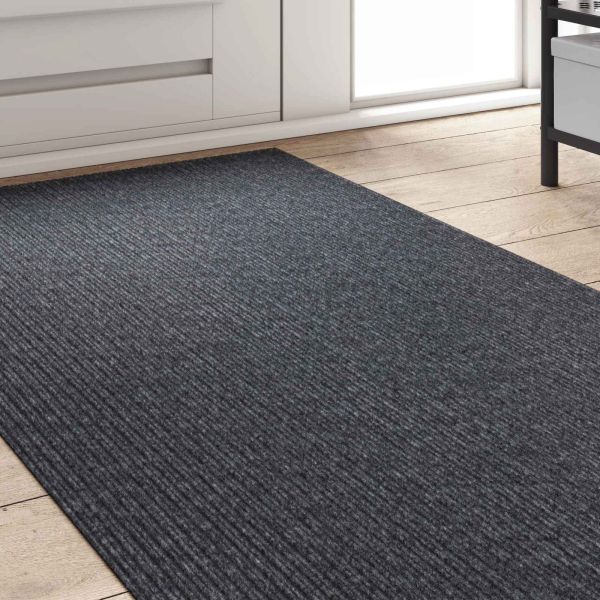 Килим пътека Сив 80 x 300 cm текстил