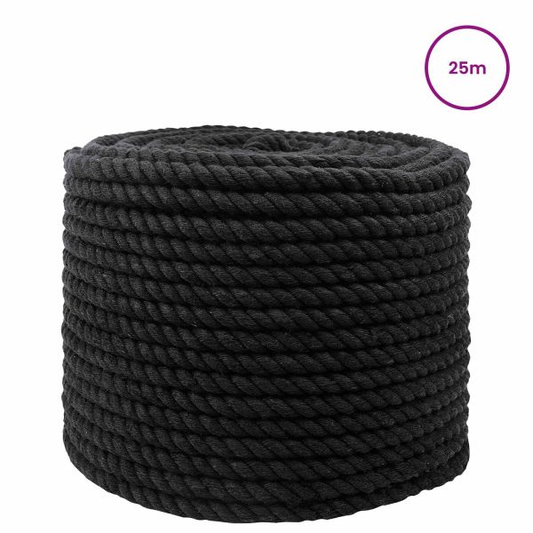 Памучен канап 10 mm 25 m Черно 100% Памук