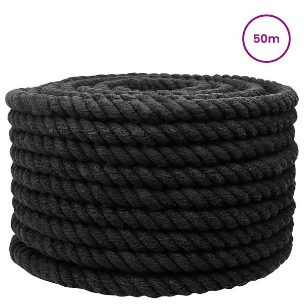 Памучен канап 20 mm 50 m Черно 100% Памук