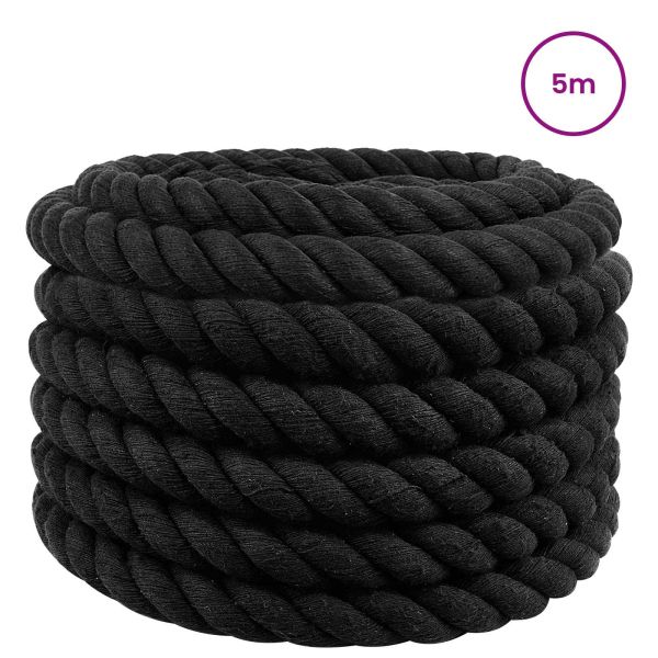 Памучен канап 36 mm 5 m Черно 100% Памук