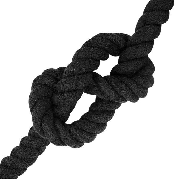 Памучен канап 36 mm 5 m Черно 100% Памук