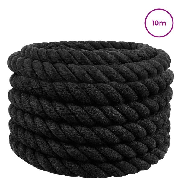 Памучен канап 36 mm 10 m Черно 100% Памук