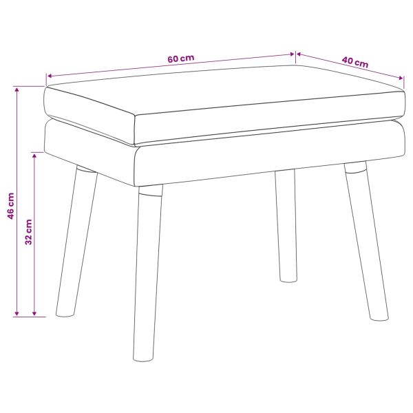 Двойно легло Синьо 60 x 40 x 46 см Текстил