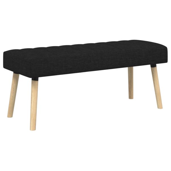 Пейка с канали Черно 110 x 40 x 46 cm Текстил