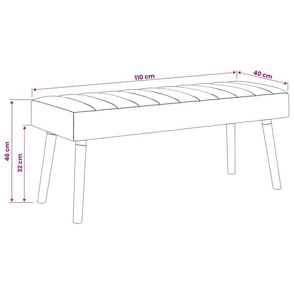 Пейка с канали Синьо 110 x 40 x 46 cm Текстил