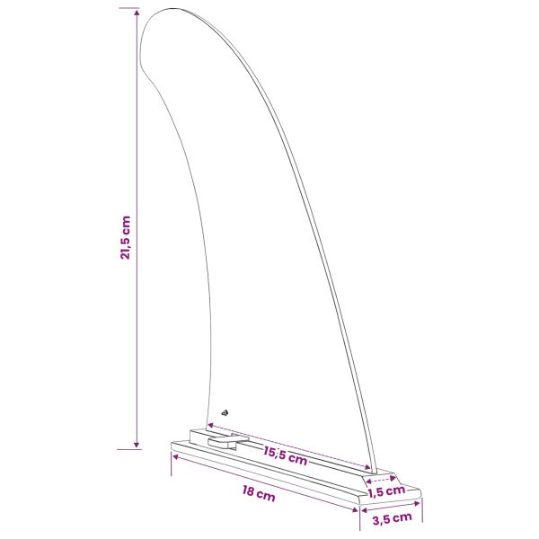 Перка SUP 3,5 x 18 x 21,5 см Найлон Черно