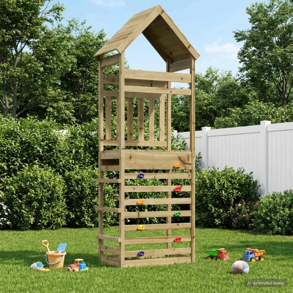 Кула за игра на открито Натурално 53 x 85 x 264 см