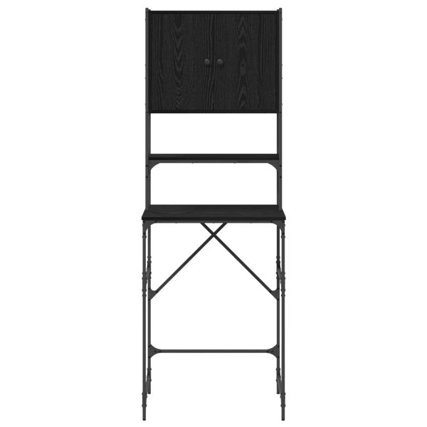 Шкаф за пералня Черно 0ak 68 x 48,5 x 194 см