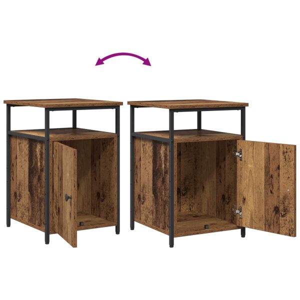 Нощен шкаф 2 бр. старо дърво Инженерна дървесина