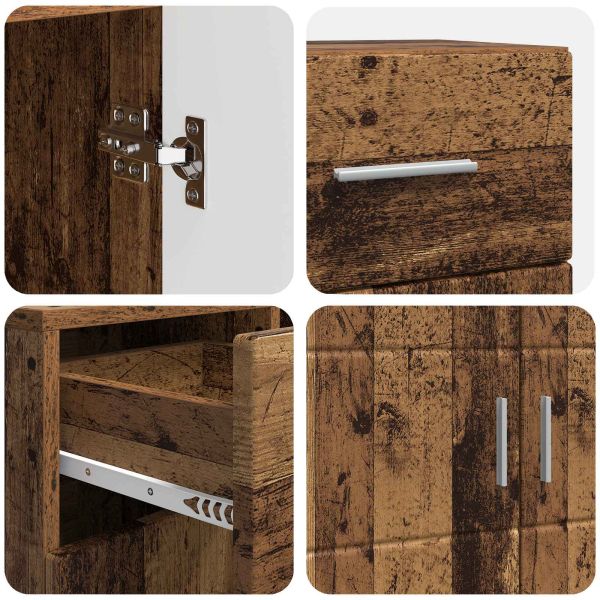 Дървен шкаф Старо дърво Инженерна дървесина