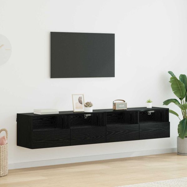 Кабинети за телевизор на стената 2 бр. Черния дъб