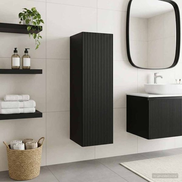 Стенно Баня Кабинет Черно 33 x 34,5 x 100 см