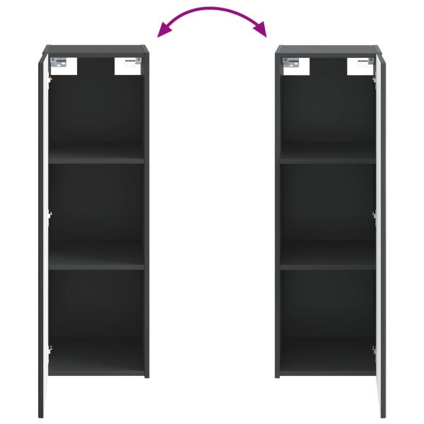 Стенно Баня Кабинет Черно 33 x 34,5 x 100 см