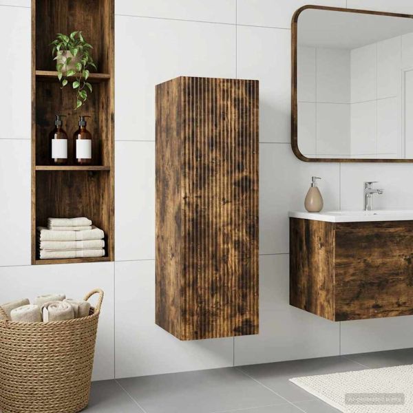 Стенно Баня Кабинет Опушен дъб 33 x 34,5 x 60 см