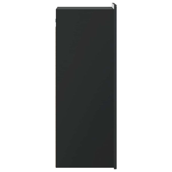 Стенно шкафче Черно 33 x 34,5 x 94 см Инженерна дървесина