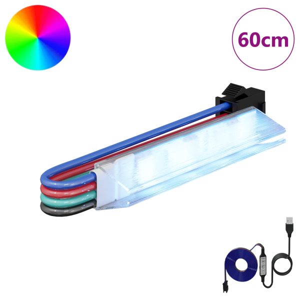 LED лента 12 бр. Черен и бял Мед и пластмаса