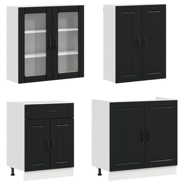 Кухненски единица LUCCA 4 pcs Черно Инженерна дървесина