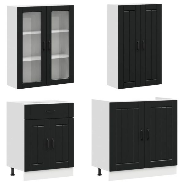 Кухненски единица LUCCA 4 pcs Черно Инженерна дървесина