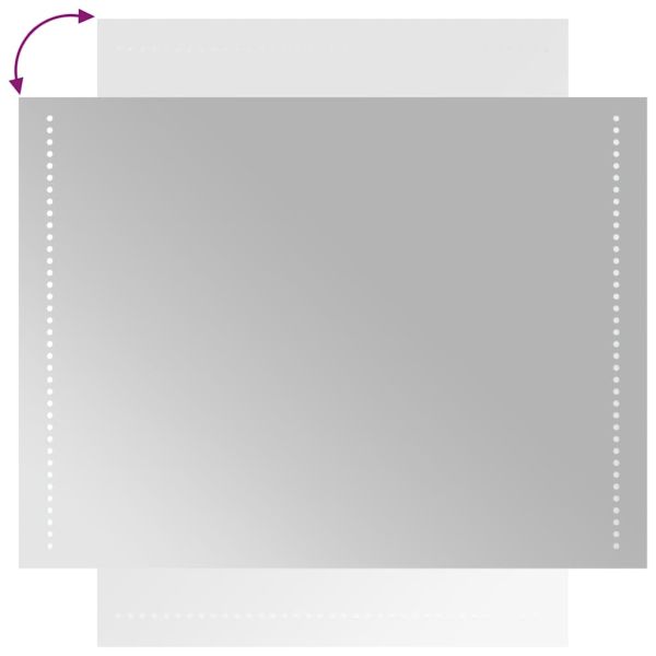 LED огледало за баня, 60x80 см