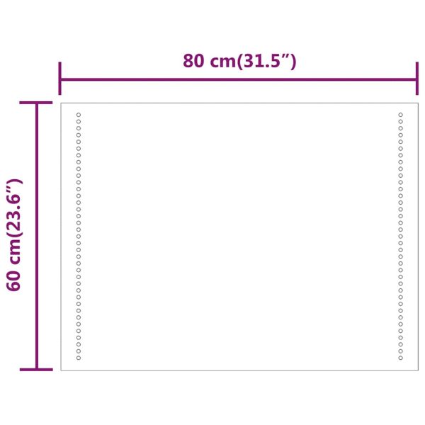 LED огледало за баня, 60x80 см