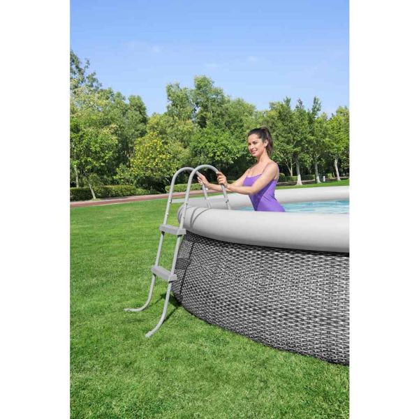 Bestway Стълба за басейн Flowclear, 2 стъпала, 84 см