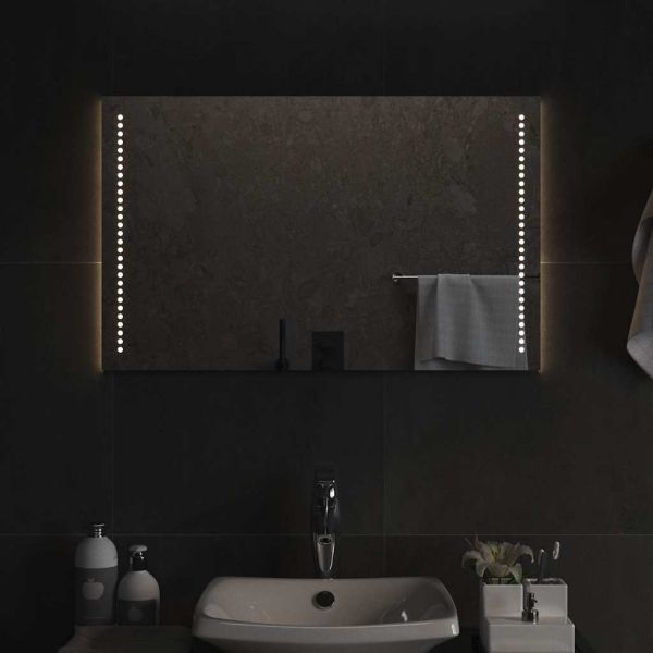 LED огледало за баня, 80x50 см