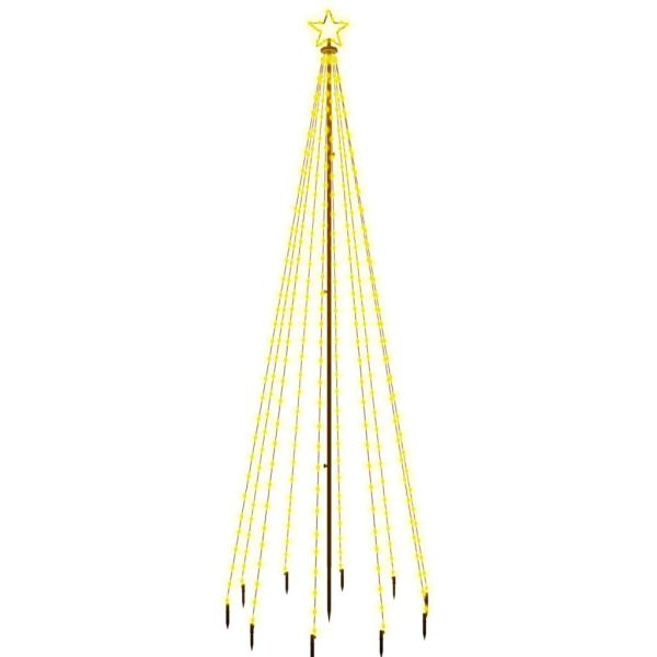 Коледна елха с шип, топло бяло, 310 LED, 300 см