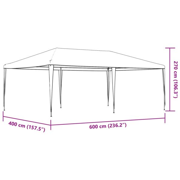 Професионална парти шатра, 4х6 м, зелена, 90 г/м²