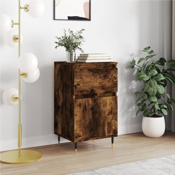 Бюфет опушен дъб 40x35x70 см инженерно дърво