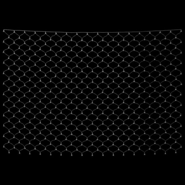 Коледна светеща мрежа студенобяла 3x3 м 306 LED закрито/открито