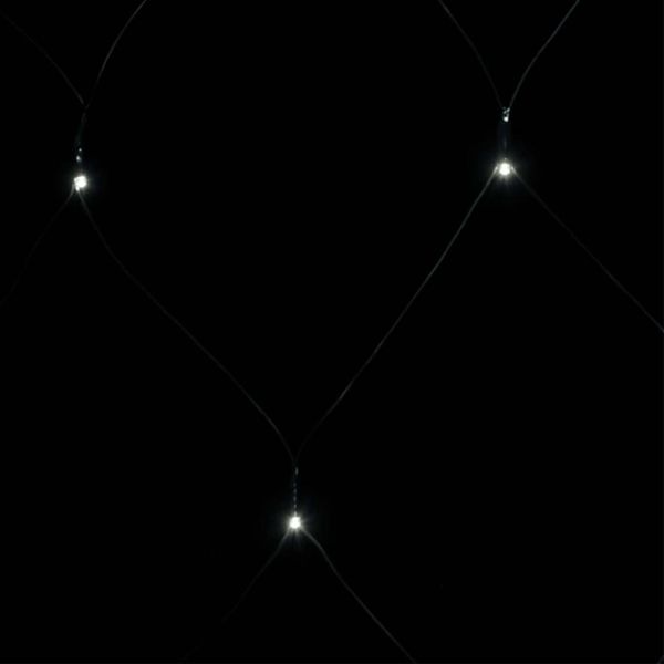 Коледна светеща мрежа студенобяла 3x3 м 306 LED закрито/открито
