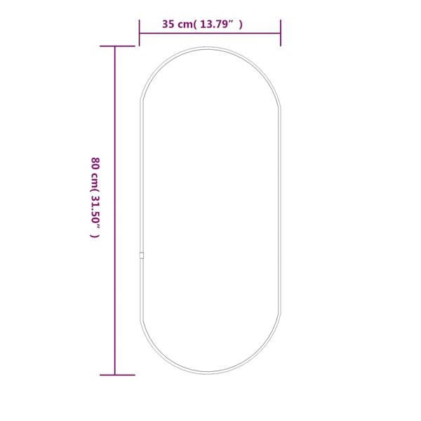 Стенно огледало злато 80x35 см овално
