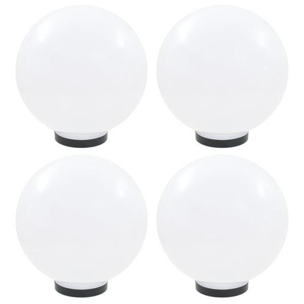Градински сфери за LED лампи, 4 бр, 30 см, PMMA