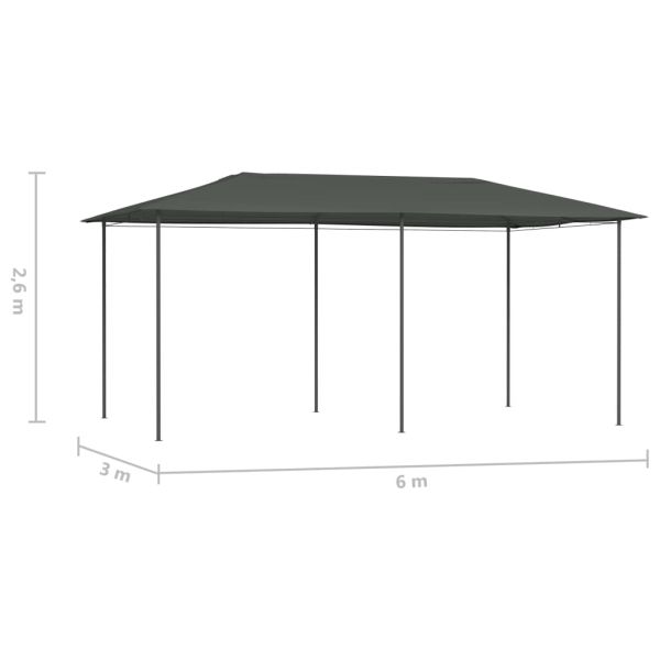 Шатра, 2,98x5,3x2,59 м, антрацит, 160 г/м²