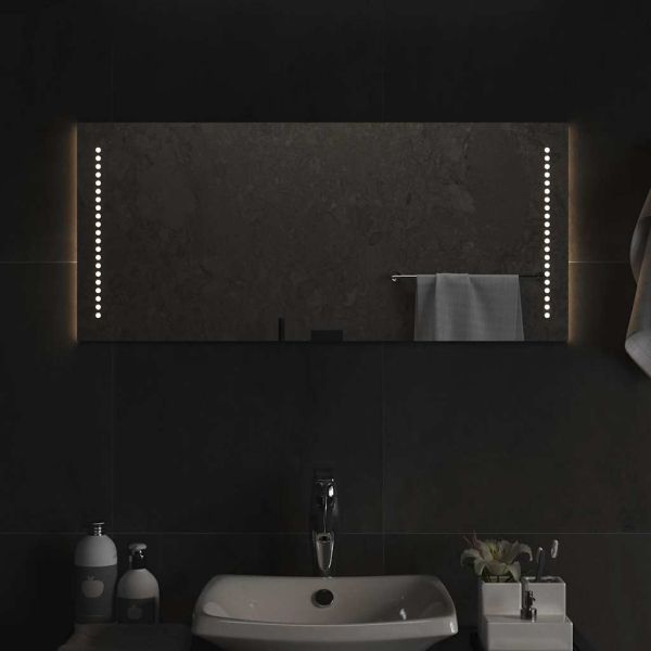 LED огледало за баня, 90x40 см