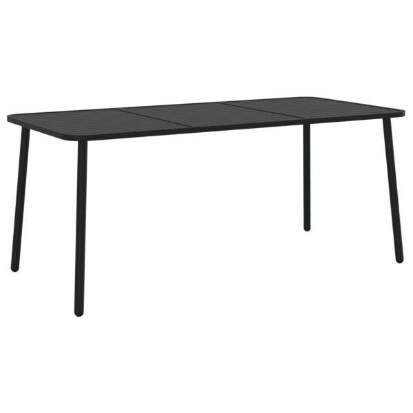 Градинска маса антрацит 165x80x71 cм стомана