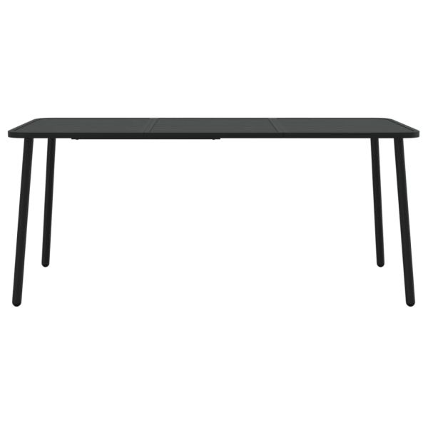 Градинска маса антрацит 165x80x71 cм стомана