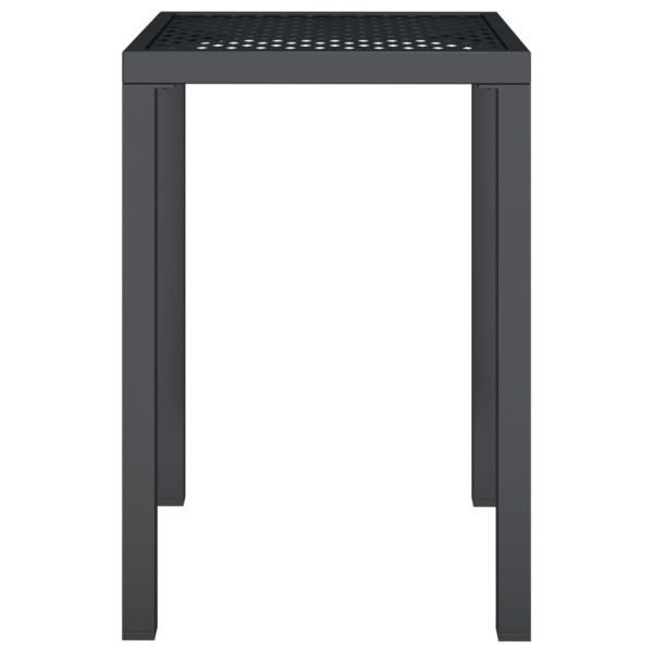 Градинска маса антрацит 50x50x72 cм стомана