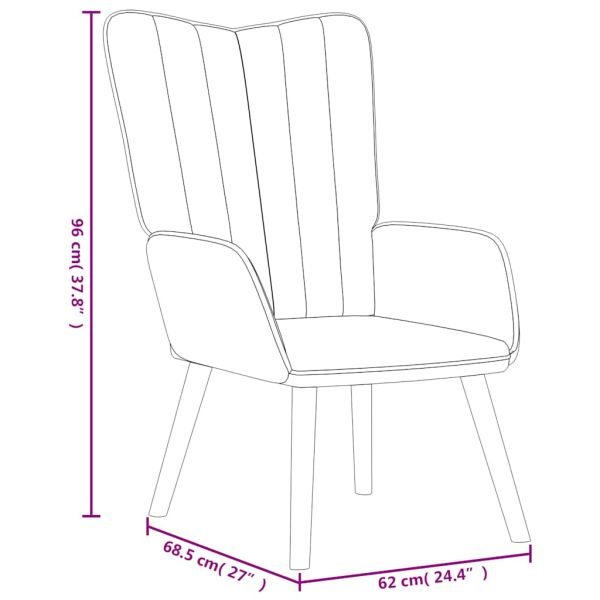 Релаксиращ стол, син, кадифе