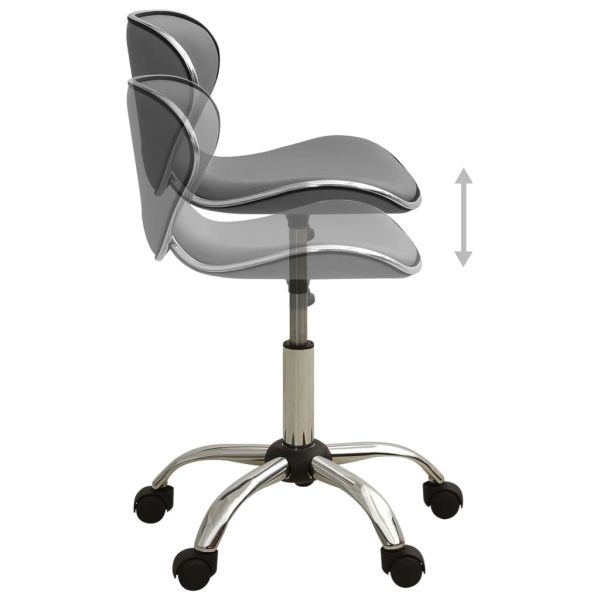 323678 Salon Spa Stool Grey Faux Leather