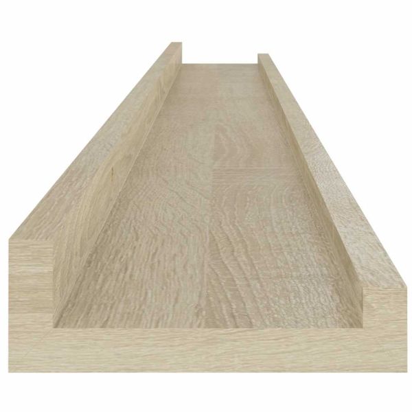 Стенни рафтове, 4 бр, сонома дъб, 100x9x3 см