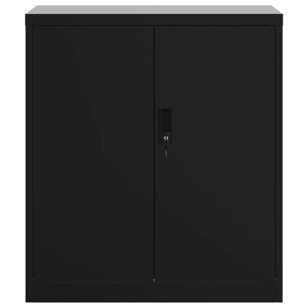 Шкаф за папки черен 79x40x90 см стомана