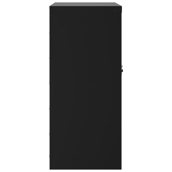 Шкаф за папки черен 79x40x90 см стомана