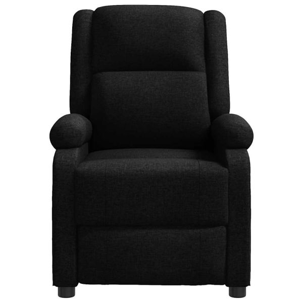 Wingback масажен стол, черен, текстил
